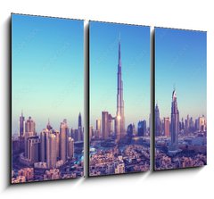 Obraz 3D tdln - 105 x 70 cm F_BB204287935 - Dubai skyline, United Arab Emirates