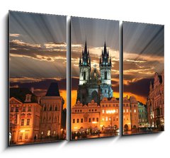 Obraz 3D tdln - 105 x 70 cm F_BB20468328 - The Old Town Square in Prague City