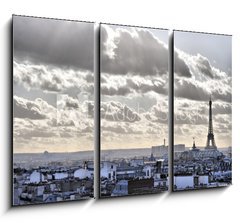 Obraz   Vue depuis les toits de Paris  Tour Eiffel, 105 x 70 cm