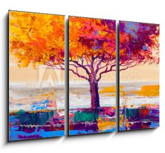 Obraz 3D tdln - 105 x 70 cm F_BB213955813 - Tree oil painting, artistic background