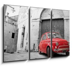 Obraz 3D tdln - 105 x 70 cm F_BB21804795 - Red Classic Car.