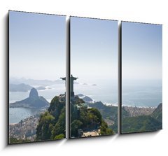 Obraz 3D tdln - 105 x 70 cm F_BB22031376 - Dramatic Aerial view of Rio De Janeiro