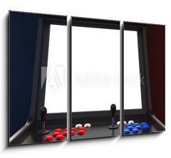 Obraz 3D tdln - 105 x 70 cm F_BB224483982 - Gaming Arcade Machine with Blank Screen for Your Design. 3d Rendering - Hern arkdov stroj s przdnou obrazovkou pro v nvrh. 3D vykreslovn