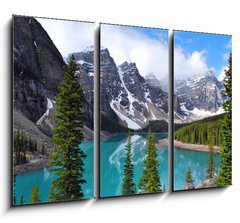 Obraz 3D tdln - 105 x 70 cm F_BB22857690 - Moraine Lake in Banff National Park, Alberta, Canada - Moraine jezero v nrodnm parku Banff, Alberta, Kanada