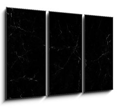 Obraz 3D tdln - 105 x 70 cm F_BB236902910 - Natural black marble texture for skin tile wallpaper luxurious background, for design art work. Stone ceramic art wall interiors backdrop design. Marble with high resolution