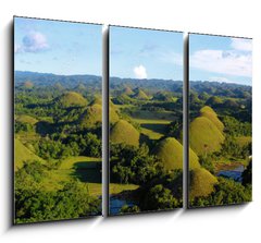 Obraz 3D tdln - 105 x 70 cm F_BB242300019 - chocolate hill in aerial view, Bohol Philippines