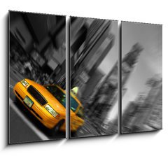 Obraz   New York City Taxi, Blur focus motion, Times Square, 105 x 70 cm