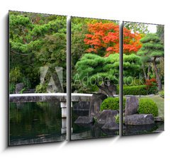 Obraz 3D tdln - 105 x 70 cm F_BB25335545 - Herbstlicher Park, Schloss Himeiji, Japan