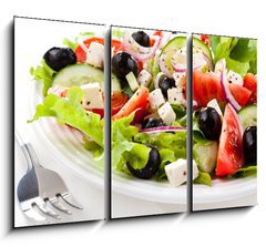 Obraz 3D tdln - 105 x 70 cm F_BB25904887 - Vegetable salad with cheese