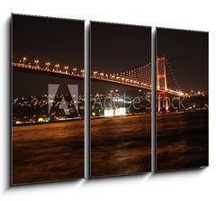 Obraz 3D tdln - 105 x 70 cm F_BB26256068 - The Bosporus Bridge at night in istanbul, Turkey