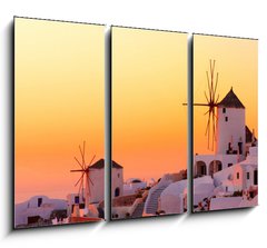 Obraz 3D tdln - 105 x 70 cm F_BB26522193 - Santorini sunset