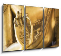 Obraz 3D tdln - 105 x 70 cm F_BB26799446 - Hand of the golden Buddha 02 - Ruka zlatho Buddhy 02