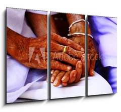 Obraz 3D tdln - 105 x 70 cm F_BB26950434 - hand of old age