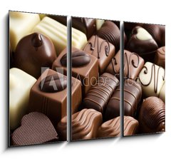 Obraz   various chocolate pralines, 105 x 70 cm