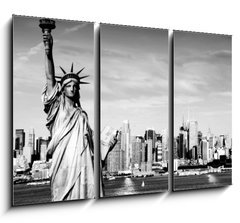 Obraz 3D tdln - 105 x 70 cm F_BB27889874 - afternoon vibrant capture of new york midtown over hudson