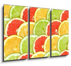 Obraz 3D tdln - 105 x 70 cm F_BB28466521 - Background with citrus-fruit slices - Pozad s citrusem