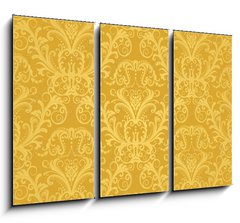 Obraz 3D tdln - 105 x 70 cm F_BB28895501 - Luxury seamless golden floral wallpaper