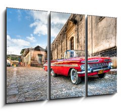 Obraz 3D tdln - 105 x 70 cm F_BB28895632 - Red Chevrolet