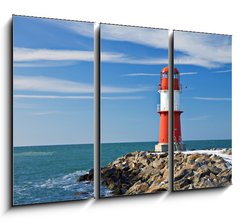 Obraz 3D tdln - 105 x 70 cm F_BB28997533 - Die Ostmole in Warnem nde.