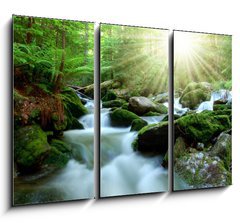 Obraz 3D tdln - 105 x 70 cm F_BB29644333 - Waterfall in the national park Sumava-Czech Republic