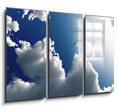 Obraz 3D tdln - 105 x 70 cm F_BB29657385 - Window in sky - Okno na obloze