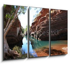 Obraz 3D tdln - 105 x 70 cm F_BB29732755 - Hamersley Gorge, Karijini National Park