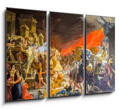 Obraz   death of Pompeii, a reproduction of a painting by Karl Bryullov, the last day of Pompeii, 105 x 70 cm