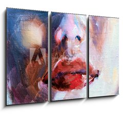 Obraz 3D tdln - 105 x 70 cm F_BB298238089 - Red lips of a woman illustration