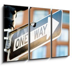 Obraz 3D tdln - 105 x 70 cm F_BB29950623 - Street sign on the bright day