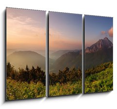 Obraz 3D tdln - 105 x 70 cm F_BB30337754 - Roszutec peak in sunset - Slovakia mountain Fatra - Roszutec vrchol pi zpadu slunce