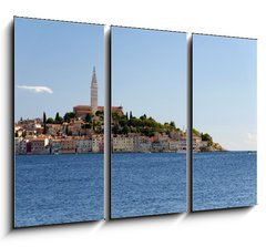 Obraz 3D tdln - 105 x 70 cm F_BB30524389 - Croatia -  Rovinj - Old city and mediterranean sea