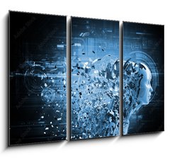 Obraz 3D tdln - 105 x 70 cm F_BB31245116 - abstract character shattered into pieces