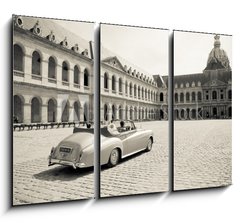 Obraz 3D tdln - 105 x 70 cm F_BB31462735 - Collection car for wedding ceremony in Paris