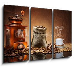 Obraz   coffee accessories on mat, 105 x 70 cm