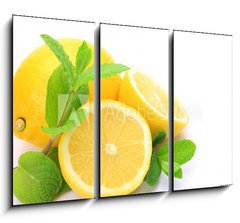 Obraz 3D tdln - 105 x 70 cm F_BB31769768 - lemon and mint