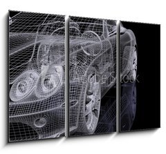 Obraz 3D tdln - 105 x 70 cm F_BB31789776 - 3d automobile