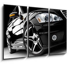 Obraz 3D tdln - 105 x 70 cm F_BB32017541 - Black car