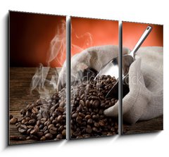 Obraz 3D tdln - 105 x 70 cm F_BB32281314 - hot roasted coffee beans