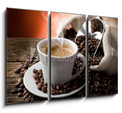 Obraz 3D tdln - 105 x 70 cm F_BB32282481 - hot  coffee - caffe fumante - hork kva