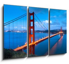 Obraz 3D tdln - 105 x 70 cm F_BB32672774 - Golden Gate - Zlat brna