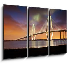 Obraz 3D tdln - 105 x 70 cm F_BB33318340 - Arthur Ravenel Jr Cooper River Suspension Bridge Charleston SC
