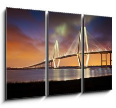 Obraz 3D tdln - 105 x 70 cm F_BB33318340 - Arthur Ravenel Jr Cooper River Suspension Bridge Charleston SC - Arthur Ravenel Jr Cooper n zvsn most Charleston SC