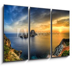 Obraz 3D tdln - 105 x 70 cm F_BB33509446 - Isla de es vedra en cala D hort - Ibiza