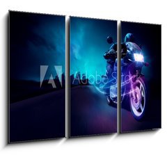 Obraz 3D tdln - 105 x 70 cm F_BB33939977 - Motorbike Design - Nvrh motocykl