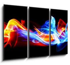 Obraz 3D tdln - 105 x 70 cm F_BB34703114 - Fire and ice