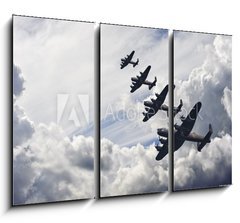 Obraz   World War Two British vintage flight formation, 105 x 70 cm