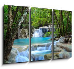 Obraz 3D tdln - 105 x 70 cm F_BB34907501 - Erawan Waterfall, Kanchanaburi, Thailand