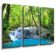 Obraz 3D tdln - 105 x 70 cm F_BB34907824 - Erawan Waterfall, Kanchanaburi, Thailand