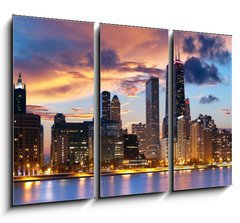 Obraz 3D tdln - 105 x 70 cm F_BB35354022 - Chicago Skyline