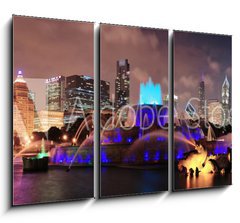 Obraz 3D tdln - 105 x 70 cm F_BB36357613 - Chicago night scene